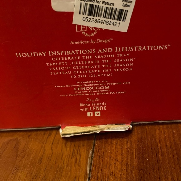 Lenox American By Design Holiday Inspirations Celebrate The Season Serving Tray - Picture 3 of 7